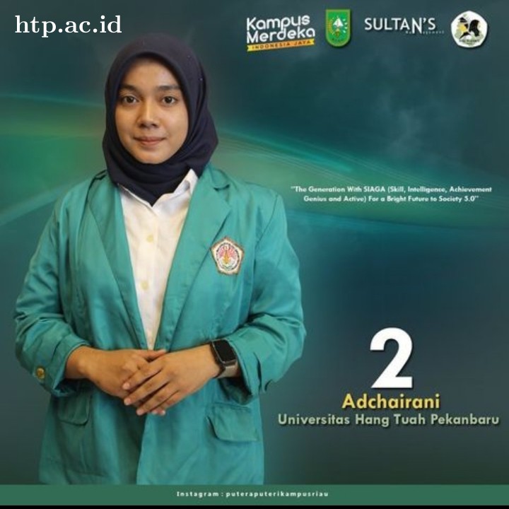 Adchairani dan M Ramadhan Pratama mahasiswa UHTP, Finalis Putera Puteri Kampus Provinsi Riau 2023 