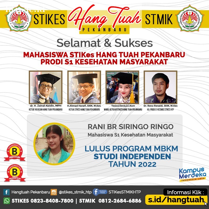 Mahasiswa Prodi Kesehatan Masyarakat Program Sarjana Lulus Program MBKM Studi Independen Tahun 2022