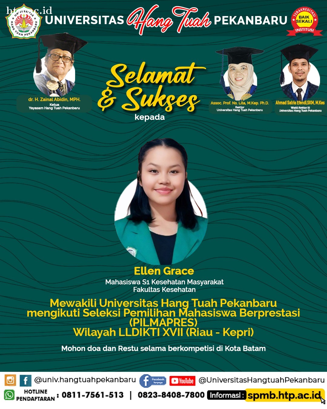 Mahasiswi UHTP Wakili Kampus di Ajang PILMAPRES LLDIKTI Wilayah XVII, Kampus Beri Doa dan Dukungan Penuh