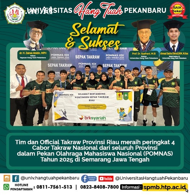 Mahasiswa Universitas Hang Tuah Pekanbaru Raih Prestasi di Ajang POMNAS XIX 2025 di Semarang