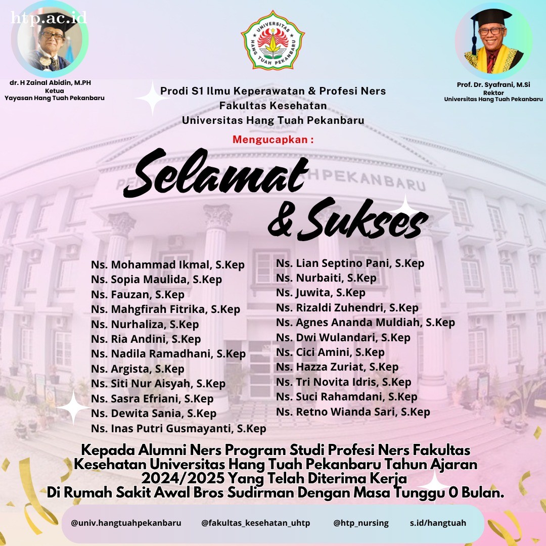 23 Mahasiswa Profesi Ners Universitas Hang Tuah Pekanbaru Diterima Bekerja di RS Awal Bros Sebelum Wisuda