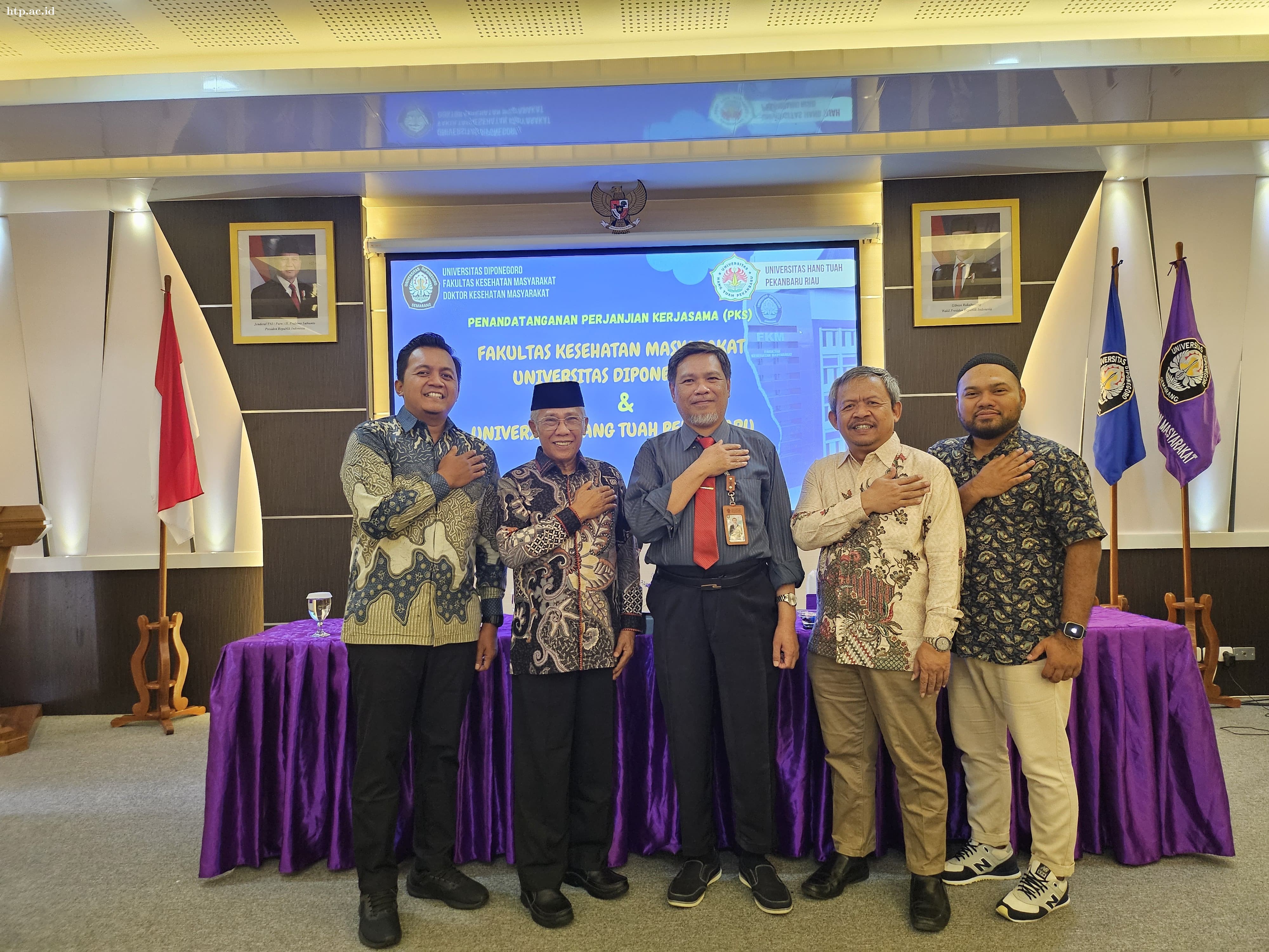 Universitas Hang Tuah Pekanbaru Jalin Kerja Sama dengan Fakultas Kesehatan Universitas Diponegoro Semarang