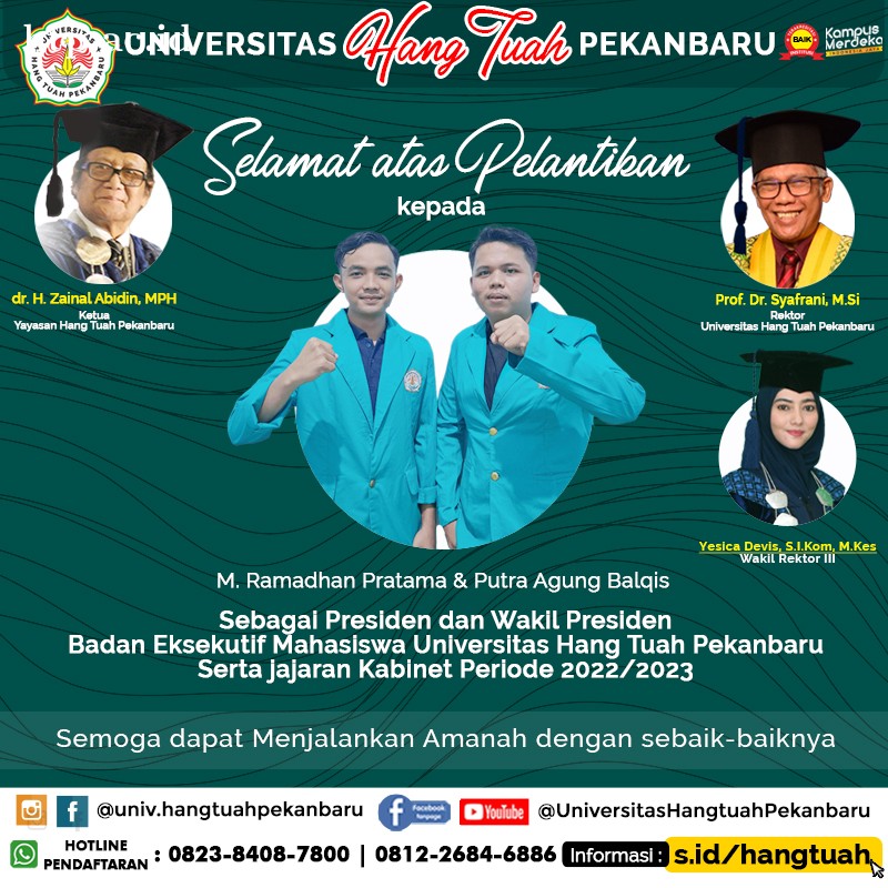 Pelantikan Badan Eksekutif Mahasiswa Universitas Hang Tuah Pekanbaru  Serta Jajaran Kabinet Periode 2022/2023