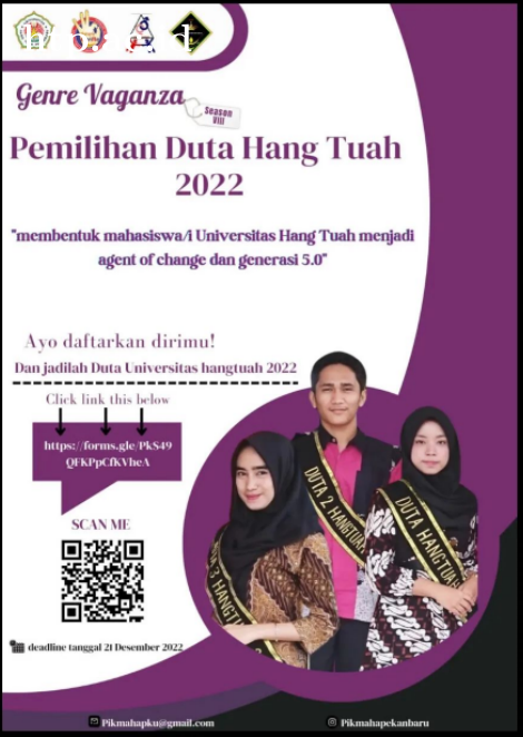 Pemilihan Duta Universitas Hang Tuah Pekanbaru Tahun 2022 - Genre Vaganza PIKMAHA