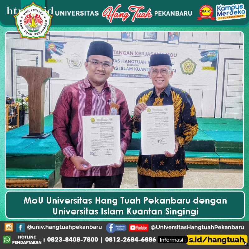MoU Universitas Hang Tuah Pekanbaru dengan Universitas Islam Kuantan Singingi